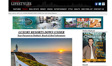 Screenshot of New York Lifestyles website