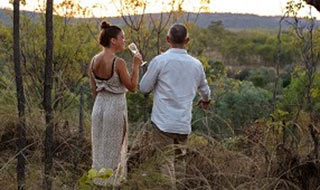 A couple enjoying an Outback eco adventure