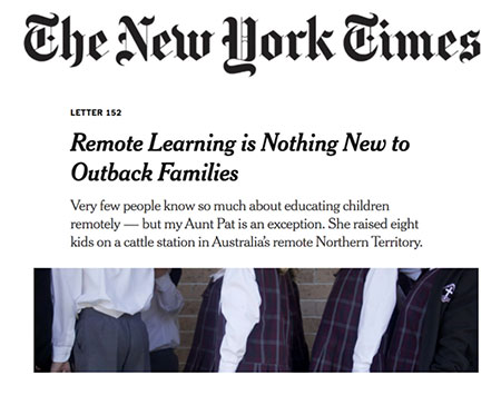 Remote Learning is Nothing New for Outback Families